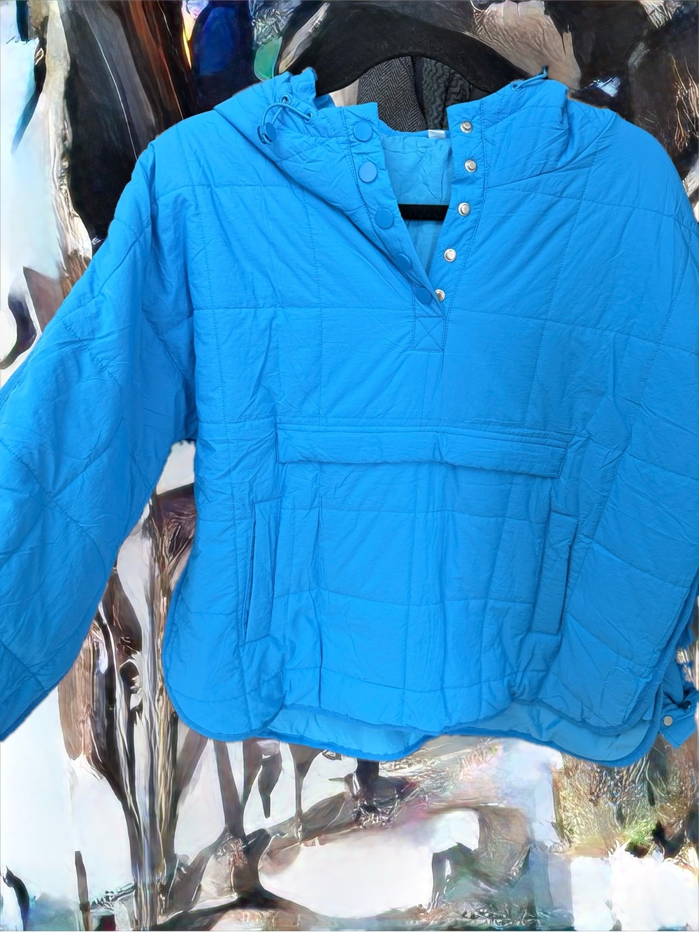 Bright Blue Pullover Jacket